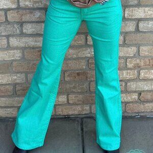 WALKING WEST DENIM TURQUOISE JEANS LONG